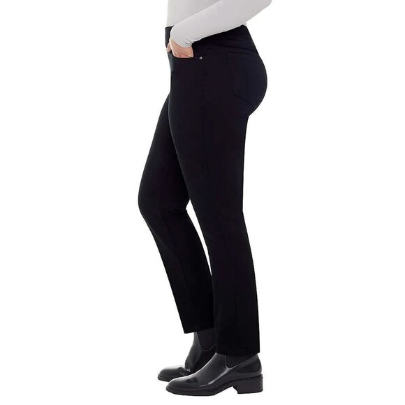 NEW Up! Pull-on 5-pocket Stretch Twill Pants | Black - Picture 2 of 5
